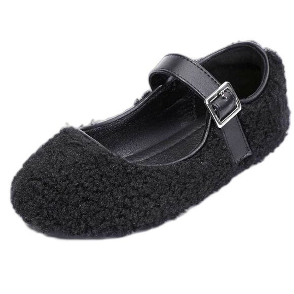 Other - PANDANINJIA Girls Dress Shoes Ballet Flats Faux Fur- 1